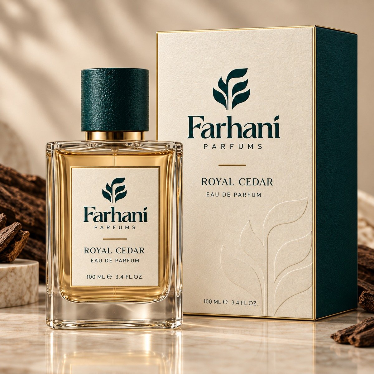farhani-royal-cedar-homme Farhani Royal Cedar - Eau de Parfum Homme 100 ml – Image 1